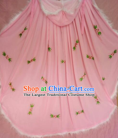 China Traditional Peking Opera Actress Clothing Ancient Palace Princess Garment Costume Shaoxing Opera Noble Lady Pink Mantle