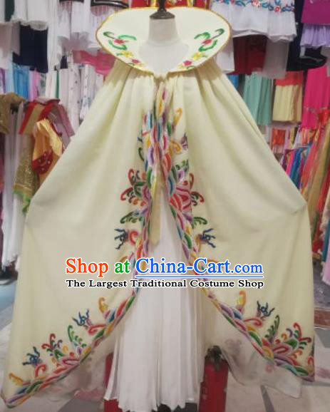 China Traditional Peking Opera Empress Clothing Ancient Princess Garment Costume Huangmei Opera Actress Yellow Mantle
