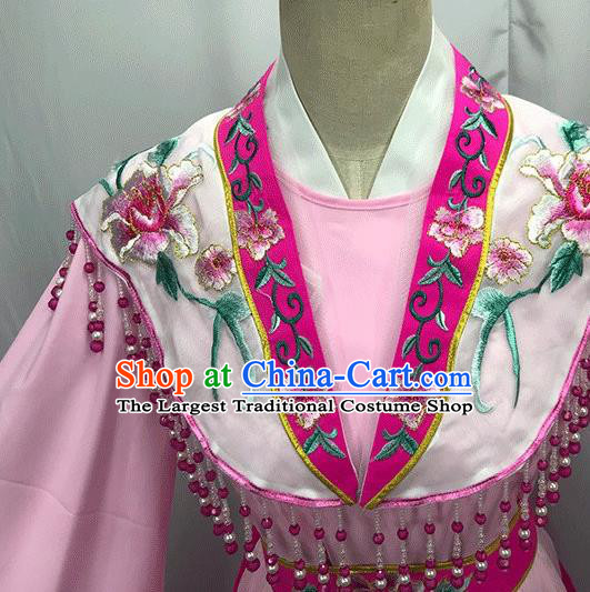 China Ancient Princess Garment Costumes Traditional Yue Opera Goddess Pink Dress Outfits Peking Opera Diva Clothing