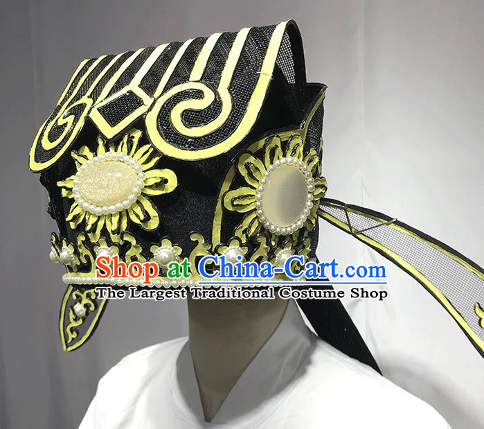 Chinese Traditional Beijing Opera Landlord Hat Peking Opera Rich Man Headwear Shaoxing Opera Ministry Councillor Headdress