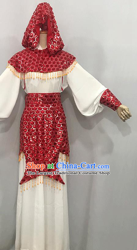 China Peking Opera Actress Dress Outfits Ancient Fisher Maiden Clothing Traditional Shaoxing Opera Fairy Garments