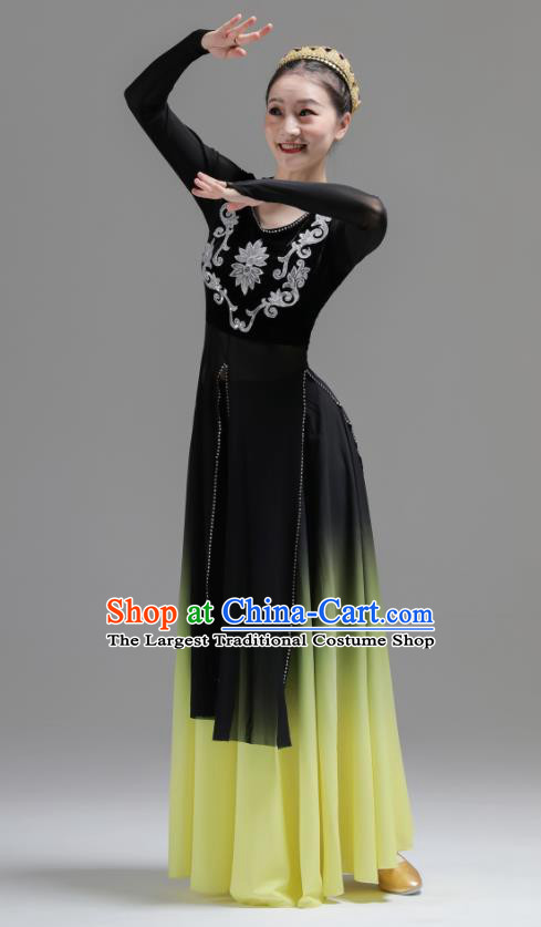 Chinese Ethnic Woman Dance Garments Uyghur Minority Performance Dress Outfits Uighur Nationality Dance Clothing Xinjiang Dance Costumes