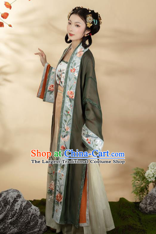China Traditional Female Hanfu Garments Song Dynasty Royal Princess Historical Clothing Ancient Young Beauty Dresses