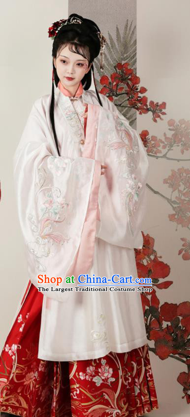 China Ming Dynasty Aristocracy Lady Historical Garment Costumes Ancient Noble Beauty Hanfu Dress Apparels for Women