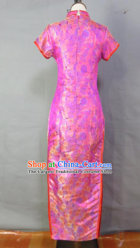 China Traditional Qipao Dress Bride Toasting Clothing Wedding Garment Costumes Light Pink Cheongsam