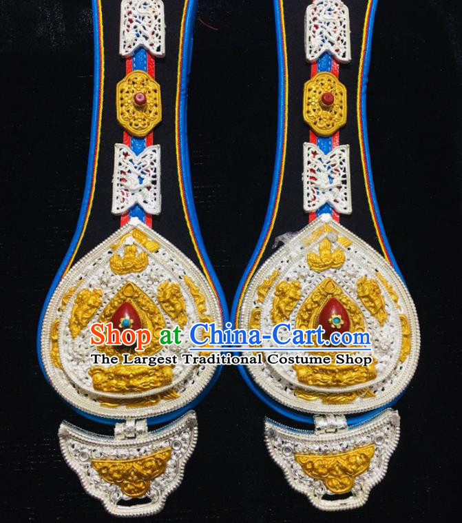Handmade China Ethnic Wedding Belt Pendant Tibetan Robe Cupronickel Waistband Jewelry Zang Nationality Waist Accessories