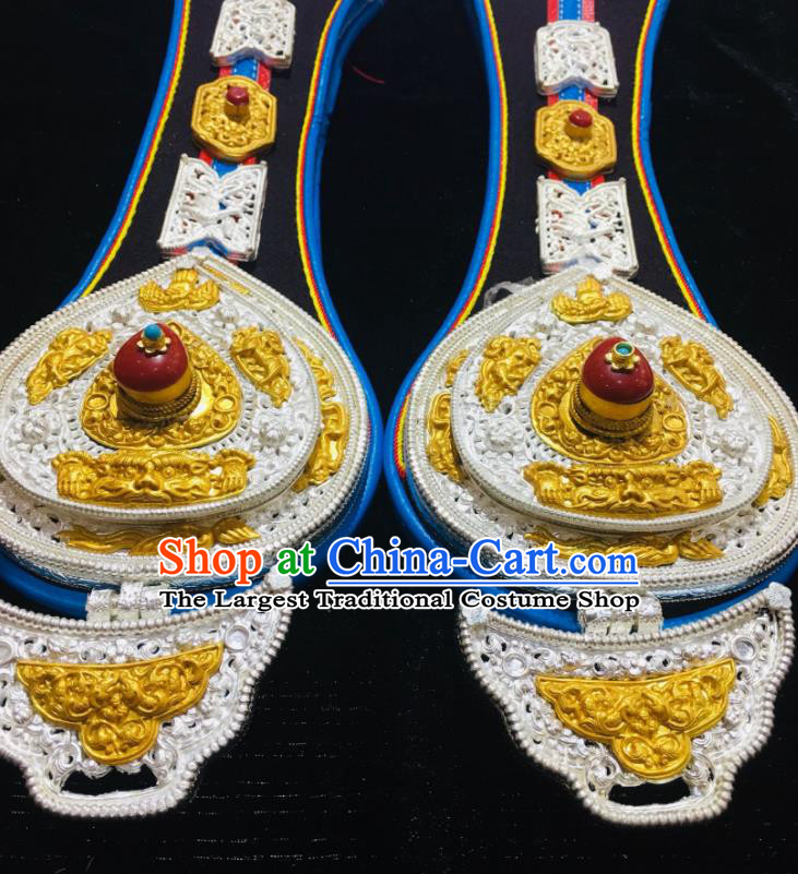 Handmade China Ethnic Wedding Belt Pendant Tibetan Robe Cupronickel Waistband Jewelry Zang Nationality Waist Accessories