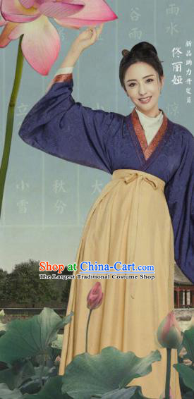 China Traditional Drama Luo Fu Replica Garment Costumes Ancient Young Beauty Clothing Han Dynasty Country Woman Dress