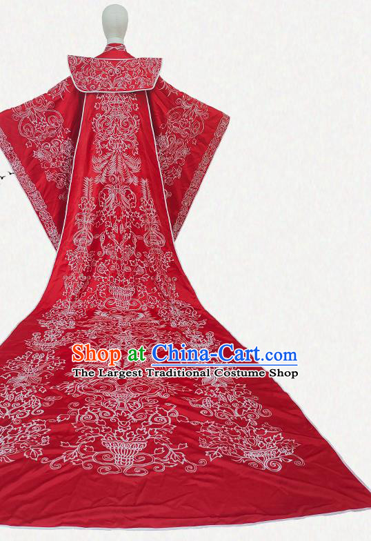 China Drama Eternal Love of Dream Bai Fengjiu Wedding Garment Costumes Ancient Goddess Queen Red Hanfu Dress Ming Dynasty Empress Historical Clothing