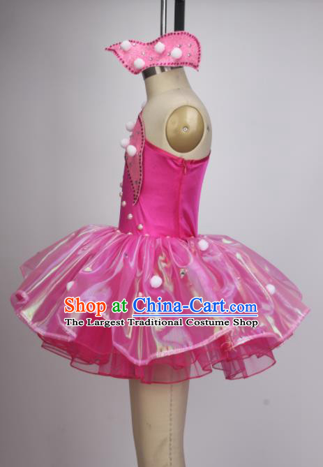 Professional Tu Tu Dance Pink Dress Children Modern Dance Clothing Girl Dancewear Ballet Dance Garment Costume