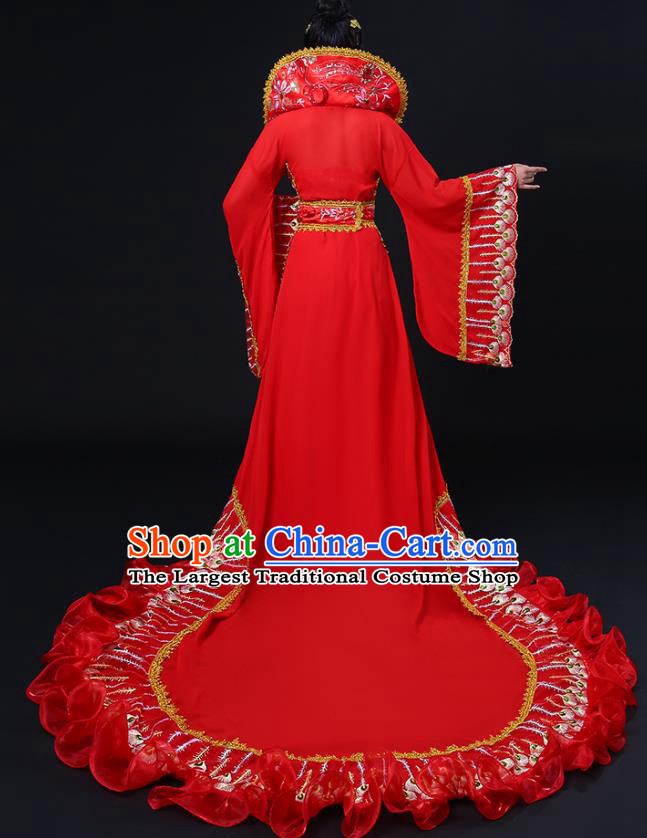 China Woman Dancewear Classical Dance Clothing Tang Dynasty Princess Garment Costumes Ancient Imperial Consort Red Dress