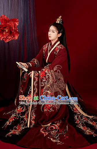 China Jin Dynasty Wedding Historical Clothing Ancient Palace Princess Garment Costumes Traditional Court Beauty Hanfu Dresses Complete Set