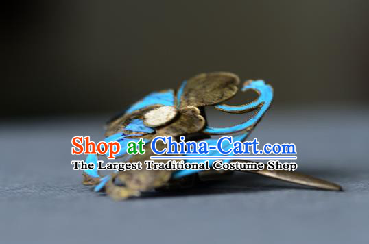 Chinese Traditional Court Hair Accessories Handmade Qing Dynasty Imperial Consort Hair Stick Ancient Empress Silver Hairpin