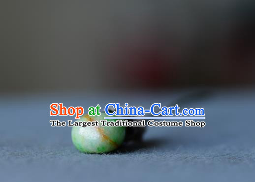 Chinese Handmade Qing Dynasty Imperial Consort Hair Stick Ancient Empress Silver Hairpin Traditional Court Woman Jade Hair Accessories