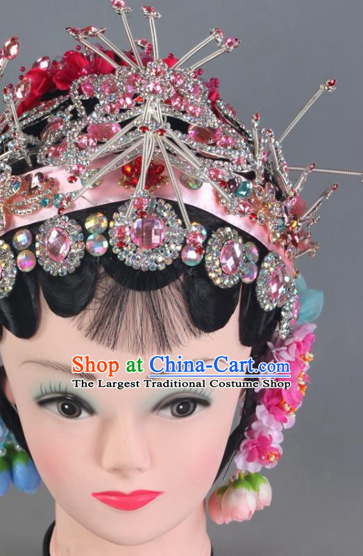 Chinese Beijing Opera Diva Headdress Peking Opera Hua Tan Hair Accessories Ancient Noble Lady Head Ornaments