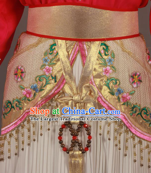 Chinese Traditional Shaoxing Opera Actress Clothing Beijing Opera Hua Tan Garment Costumes Ancient Fairy Princess Pink Dress Outfits