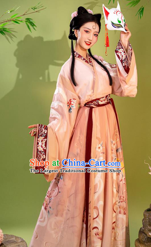 China Traditional Jin Dynasty Hanfu Dress Clothing Ancient Fairy Princess Garment Costumes for Women