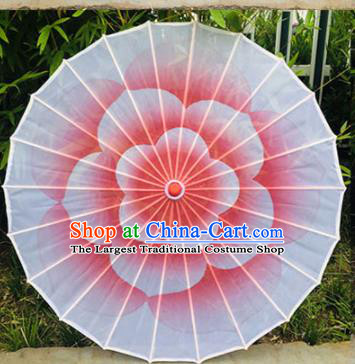 Chinese Stage Performance Umbrella Traditional Silk Bumbershoot Classical Dance Umbrella Opening Dance Umbrella Red Jasmine Flower Umbrellas