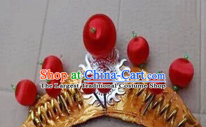Chinese Peking Opera Swordswoman Hair Accessories Ancient Female General Hair Crown Beijing Opera Hua Mulan Helmet Headpiece