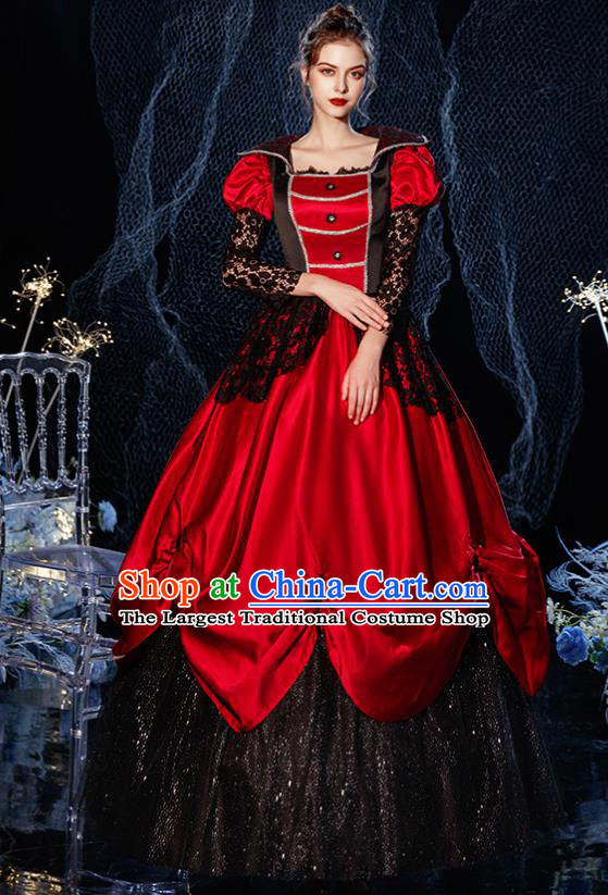 Top French Queen Formal Attire European Drama Performance Clothing Western Court Empress Full Dress Christmas Garment Costume