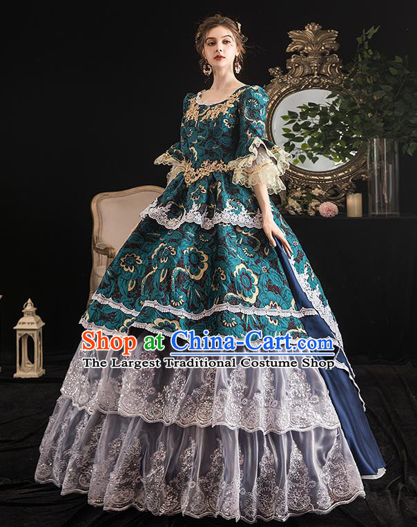 Top Christmas Garment Costume French Formal Attire European Drama Performance Clothing Western Noble Woman Full Dress