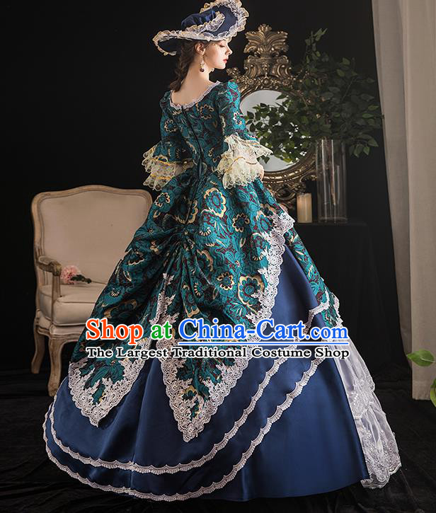 Top Christmas Garment Costume French Formal Attire European Drama Performance Clothing Western Noble Woman Full Dress