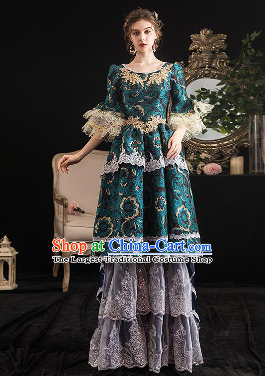 Top Christmas Garment Costume French Formal Attire European Drama Performance Clothing Western Noble Woman Full Dress