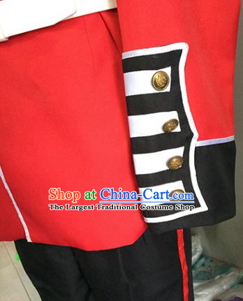 Custom Annual Meeting Performance Suits Western Soldier Jacket European Drum Corps Garment Costume England Royal Guard Clothing