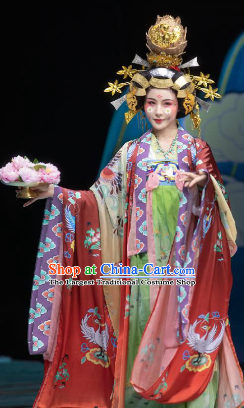China Tang Dynasty Empress Apparels Traditional Court Woman Replica Garment Costumes Ancient Imperial Concubine Hanfu Dress Clothing