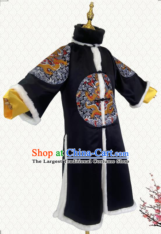 China Ancient Manchu Children Robe Apparels Drama Prince Clothing Qing Dynasty Boys Royal Highness Garment Costumes