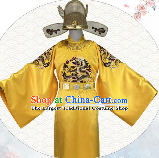 China Ancient Empress Yellow Imperial Robe Apparels Drama Zhao Kungyin Clothing Song Dynasty Monarch Garment Costumes