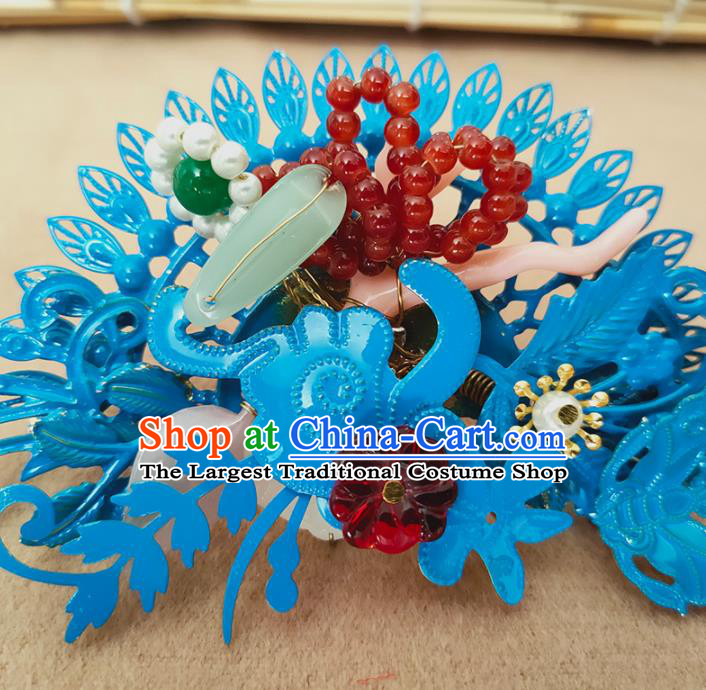 China Ancient Imperial Consort Phoenix Hair Crown and Hairpins Qing Dynasty Court Woman Headpieces Traditional Drama Story of Yanxi Palace Hair Accessories