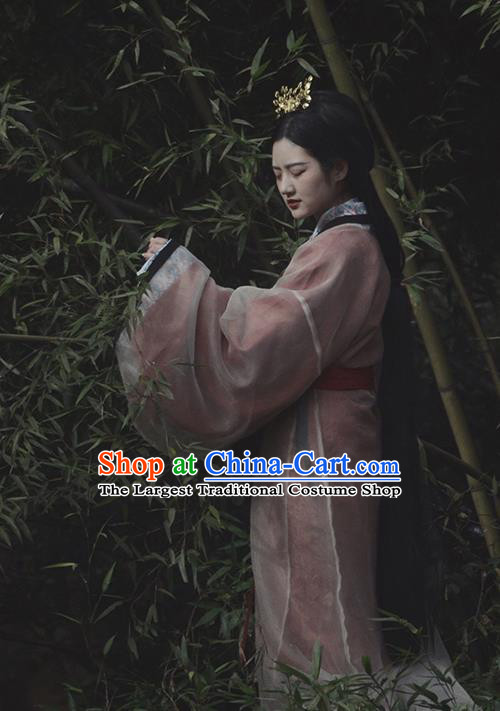 China Traditional Hanfu Dress Attires Ancient Palace Beauty Historical Clothing Han Dynasty Royal Princess Garment Costumes