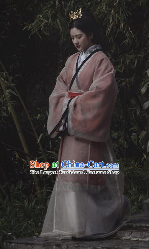 China Traditional Hanfu Dress Attires Ancient Palace Beauty Historical Clothing Han Dynasty Royal Princess Garment Costumes