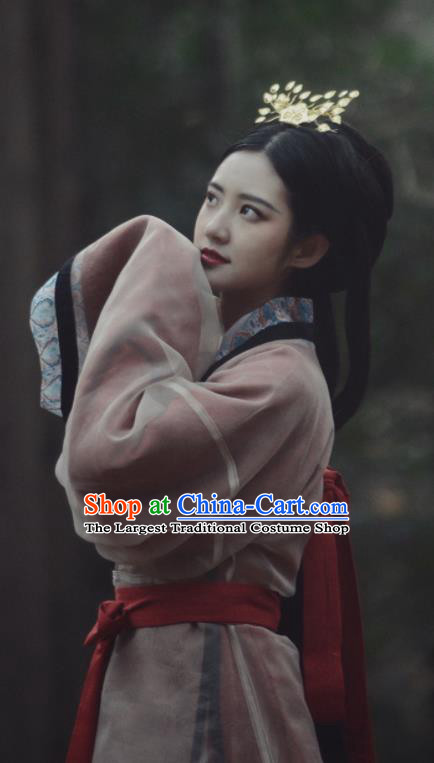 China Traditional Hanfu Dress Attires Ancient Palace Beauty Historical Clothing Han Dynasty Royal Princess Garment Costumes