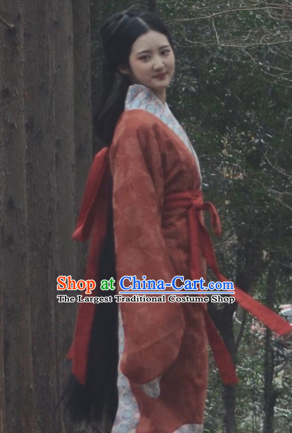 China Traditional Hanfu Dress Attires Ancient Palace Beauty Historical Clothing Han Dynasty Royal Princess Garment Costumes