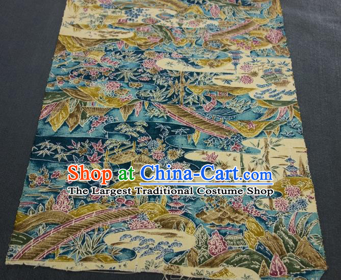 Japanese Classical Bridge Pattern Wafuku Waistband Fabric Kimono Dress Corset Accessories Traditional Yukata Robe Belt Brocade