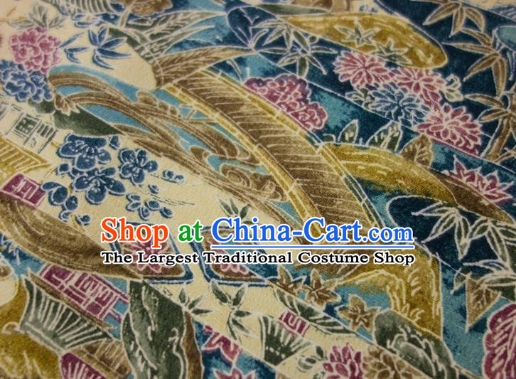 Japanese Classical Bridge Pattern Wafuku Waistband Fabric Kimono Dress Corset Accessories Traditional Yukata Robe Belt Brocade