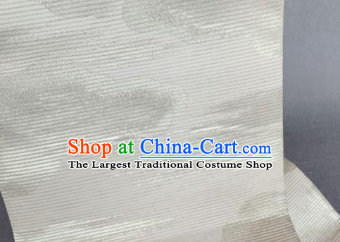 Japanese Classical Clouds Pattern Wafuku Waistband Summer Kimono Dress Corset Accessories Traditional Yukata Robe White Brocade Belt