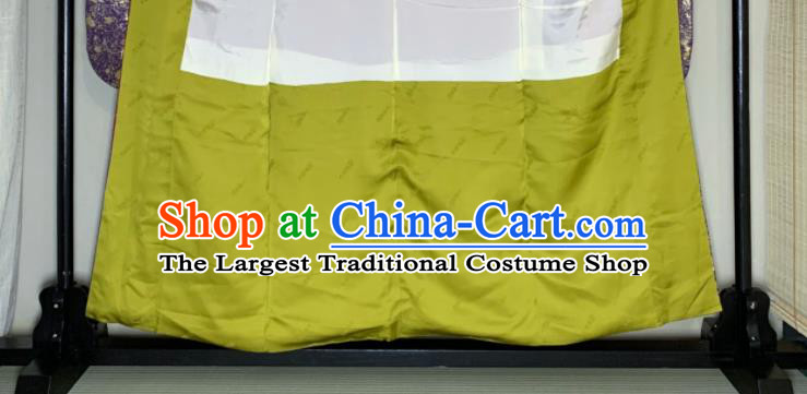 Japan Classical Pattern Furisode Kimono Clothing Court Wedding Bride Garment Costume Traditional Geisha Wine Red Yukata Dress