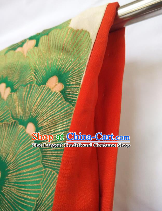 Japan Classical Cloud Pine Pattern Furisode Kimono Clothing Court Woman Garment Costume Traditional Empress Yukata Dress