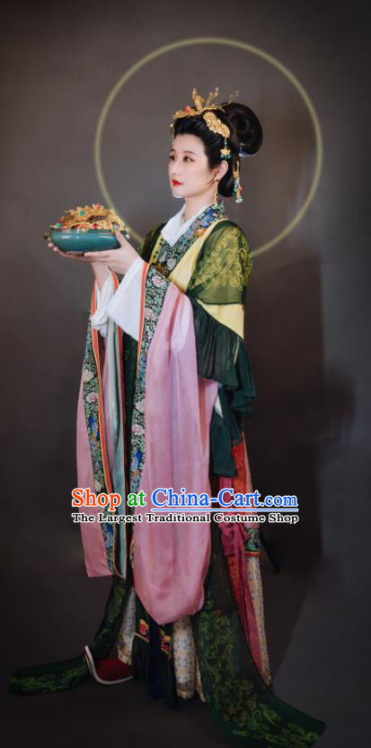 China Song Dynasty Noble Woman Historical Clothing Ancient Royal Countess Garment Costumes Traditional Hanfu Dress Attires