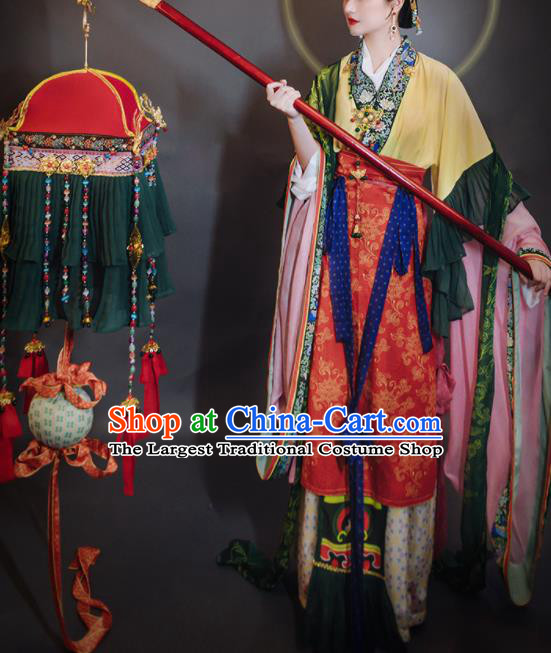 China Song Dynasty Noble Woman Historical Clothing Ancient Royal Countess Garment Costumes Traditional Hanfu Dress Attires
