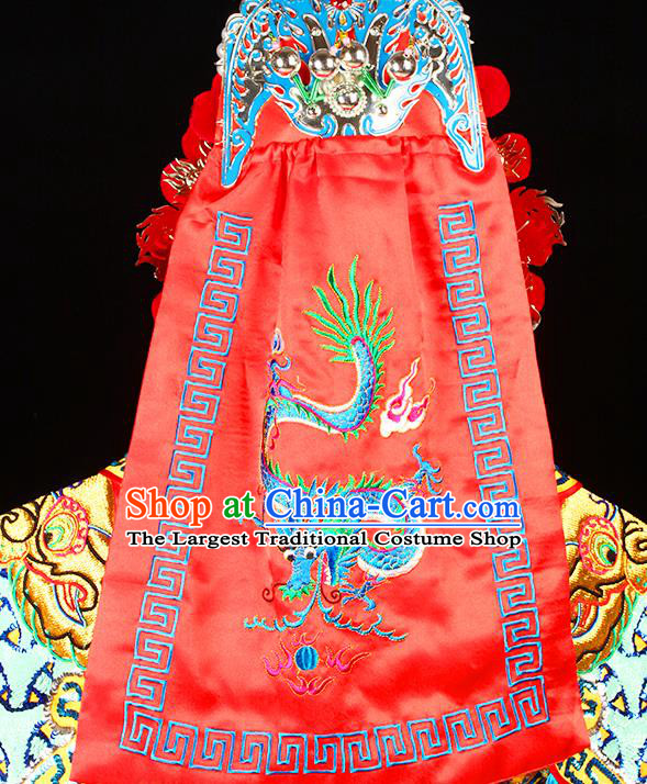 Chinese Peking Opera General Hat Beijing Opera Wusheng Headdress Handmade Opera Warrior Helmet Hair Accessories