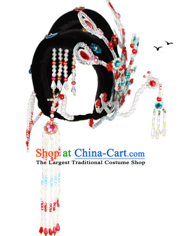China Handmade Opera Phoenix Hair Crown Beijing Opera Hua Tan Headpieces Traditional Peking Opera Diva Headdress