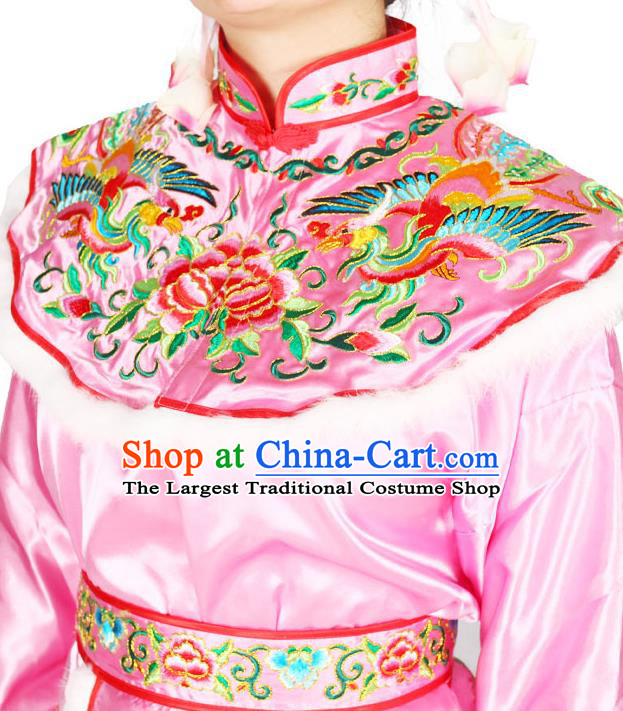 Chinese Traditional Opera Hua Mulan Clothing Beijing Opera Swordswoman Garment Costumes Peking Opera Female General Pink Uniforms