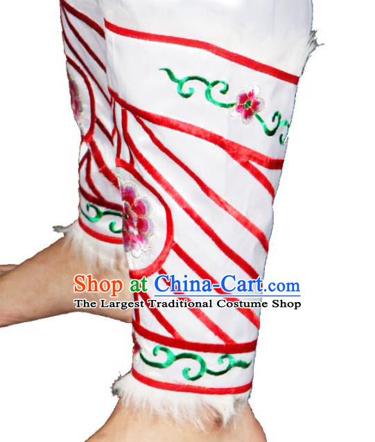China Peking Opera General Costumes Beijing Opera Takefu Clothing Traditional Cosplay Military Officer White Outfits