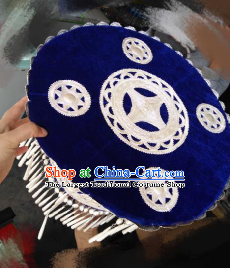 China Handmade Minority Bamboo Weaving Hat Liangshan Ethnic Group Dance Performance Headdress Yi Nationality Woman Silver Headwear
