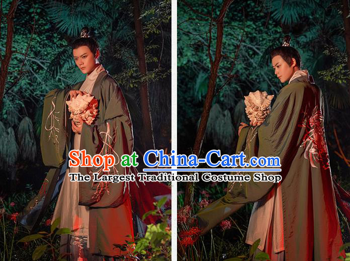 China Song Dynasty Young Childe Apparels Traditional Historical Garment Costumes Ancient Prince Hanfu Clothing for Men