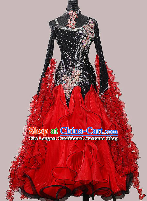 Custom Waltz Competition Costume Modern Dance Fashion International Dance Performance Dress Ballroom Dancing Clothing